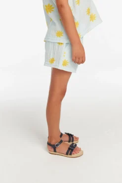 Chaser Brand Jade Powder Blue Daisy Girls Short Outlet
