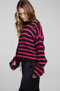 Chaser Brand Jax Melrose Stripe Pullover Clearance