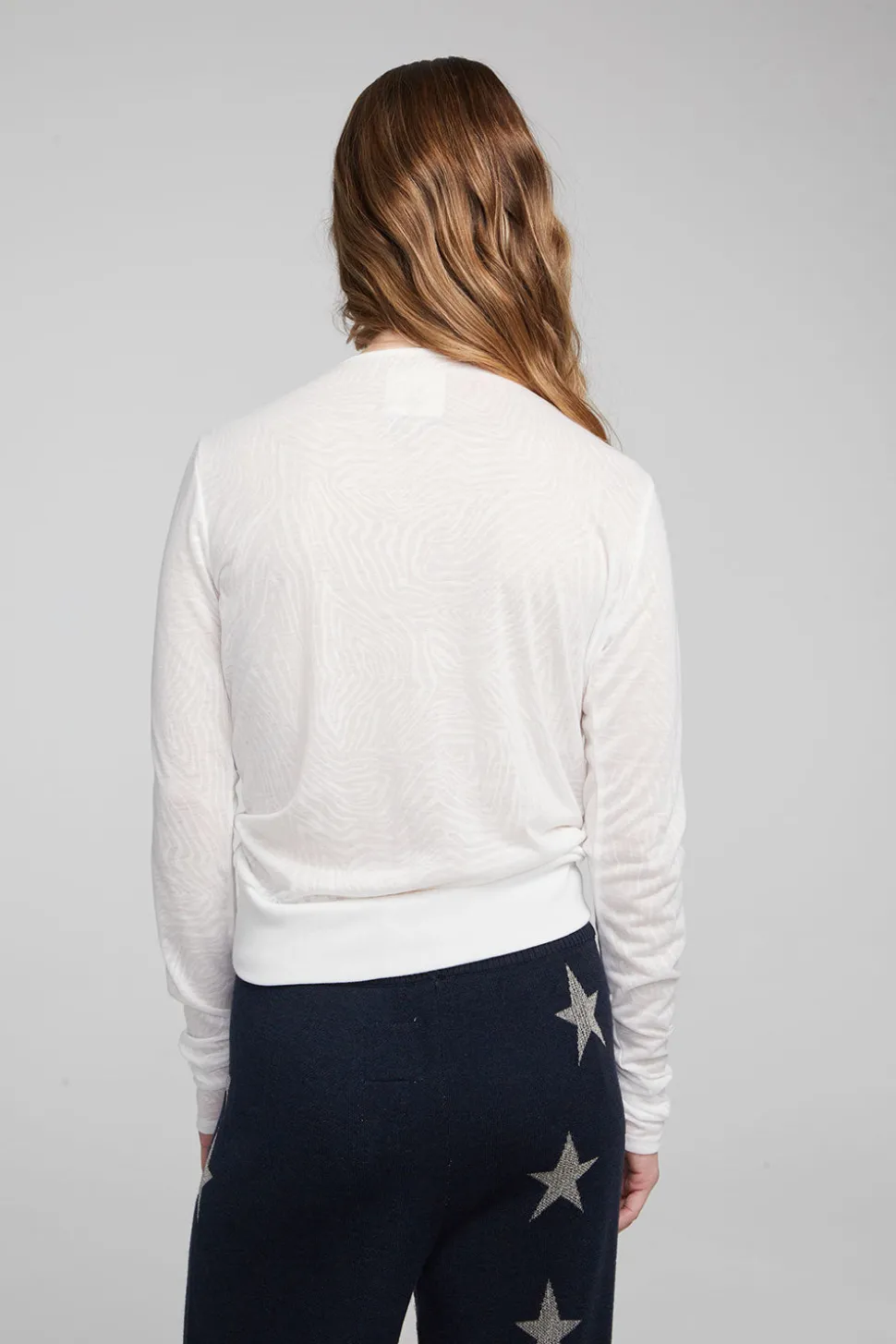 Chaser Brand Jeni Bright White Long Sleeve Discount