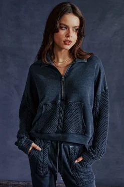 Chaser Brand Joe Licorice Half Zip Sale