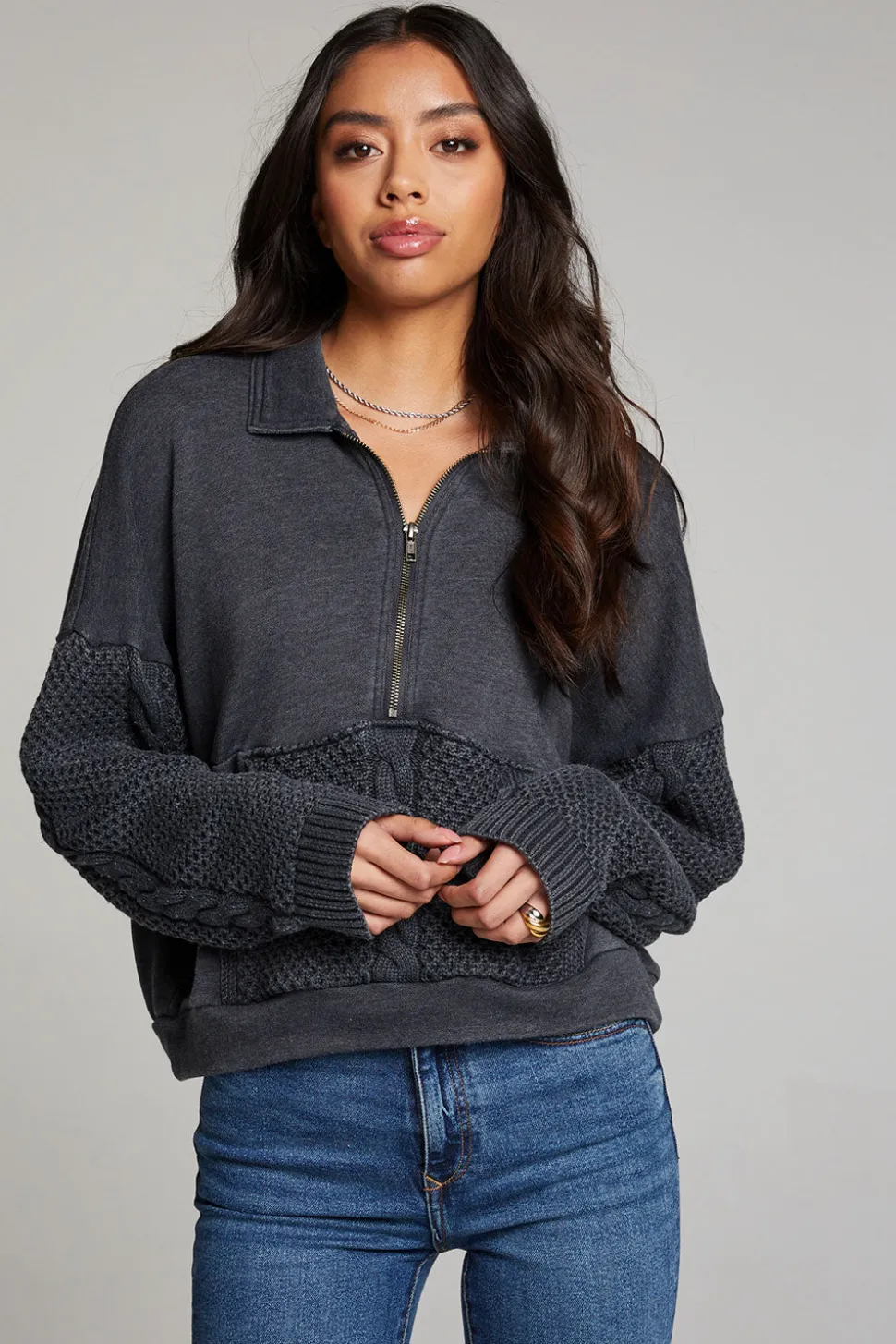 Chaser Brand Joe Licorice Half Zip Sale