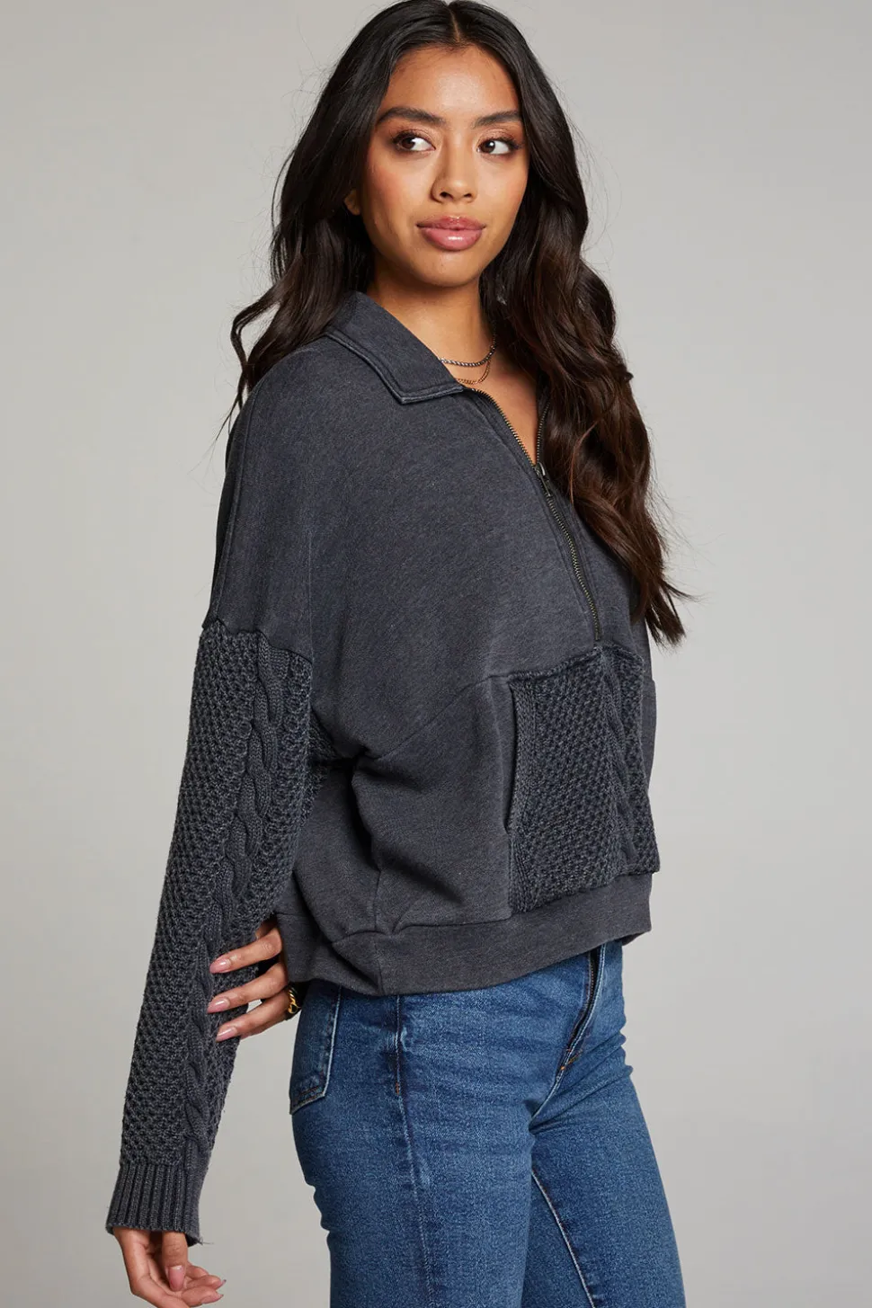 Chaser Brand Joe Licorice Half Zip Sale