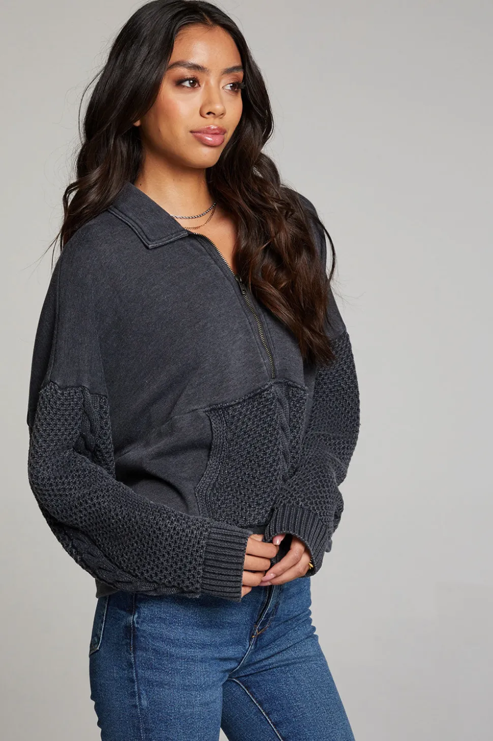 Chaser Brand Joe Licorice Half Zip Sale