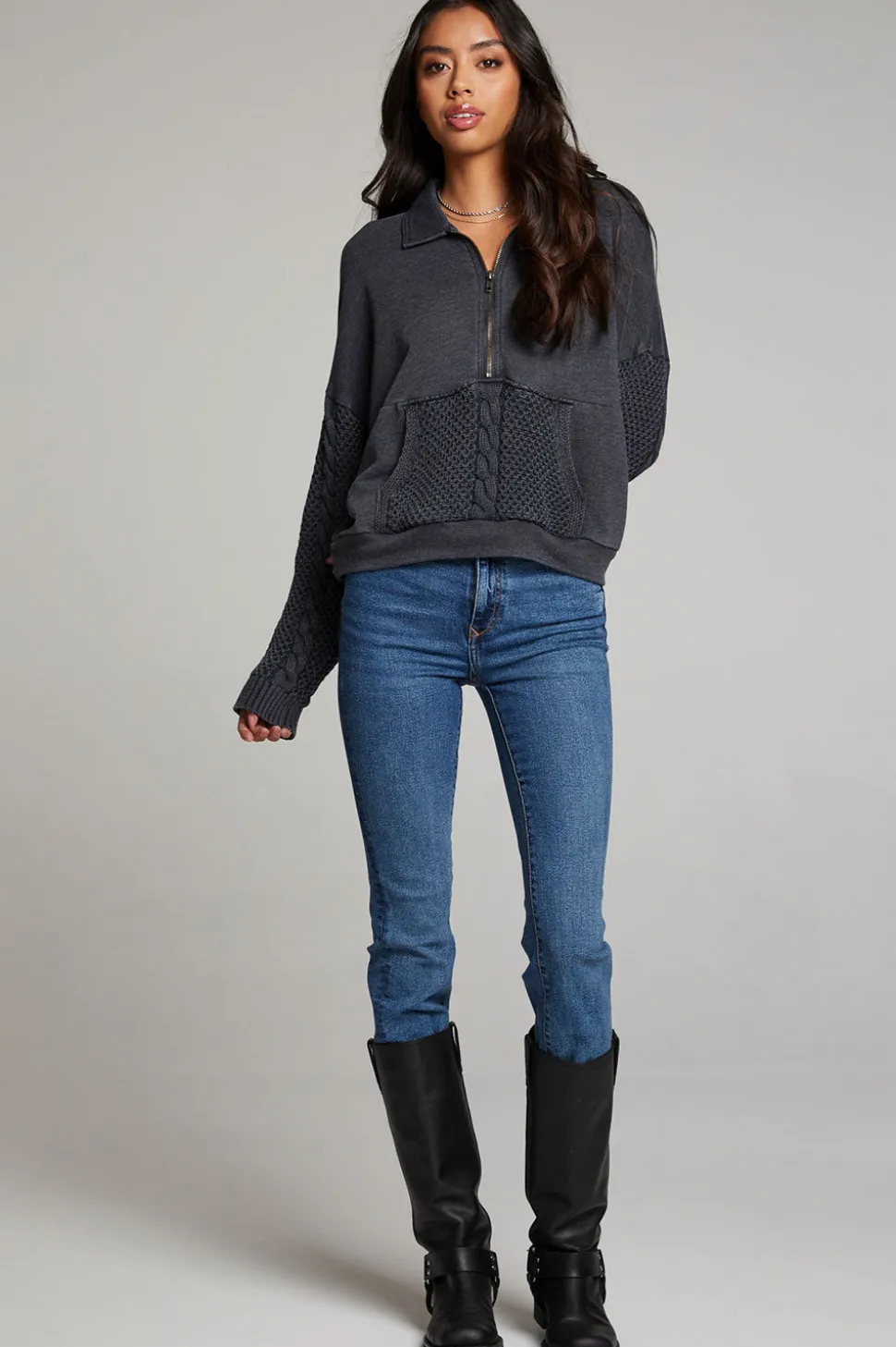 Chaser Brand Joe Licorice Half Zip Sale