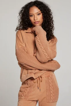 Chaser Brand Joe Toffee Half Zip New