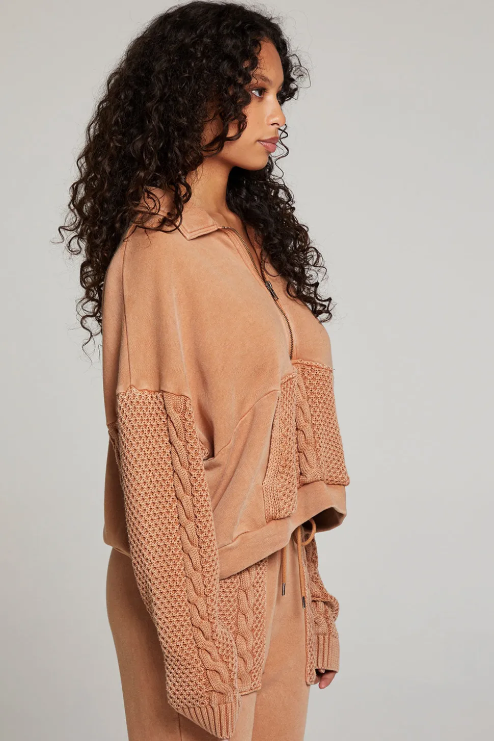 Chaser Brand Joe Toffee Half Zip New