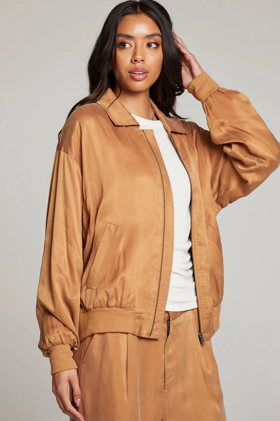 Chaser Brand Johnny Toffee Zip Up Jacket Flash Sale