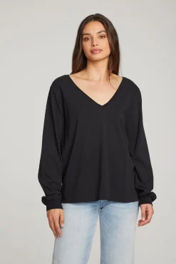 Chaser Brand Kara Black Long Sleeve Online