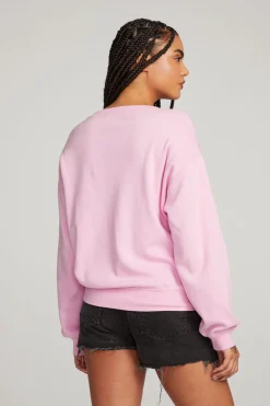 Chaser Brand Kara Pastel Lavender Long Sleeve Best Sale