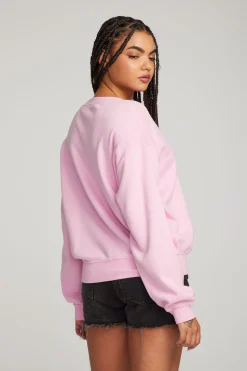 Chaser Brand Kara Pastel Lavender Long Sleeve Best Sale