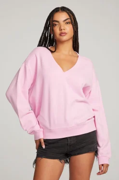 Chaser Brand Kara Pastel Lavender Long Sleeve Best Sale