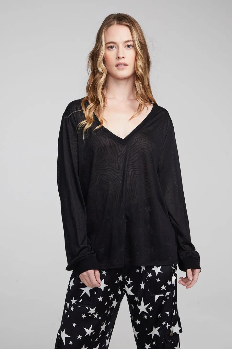 Chaser Brand Kara Shadow Black Long Sleeve Online