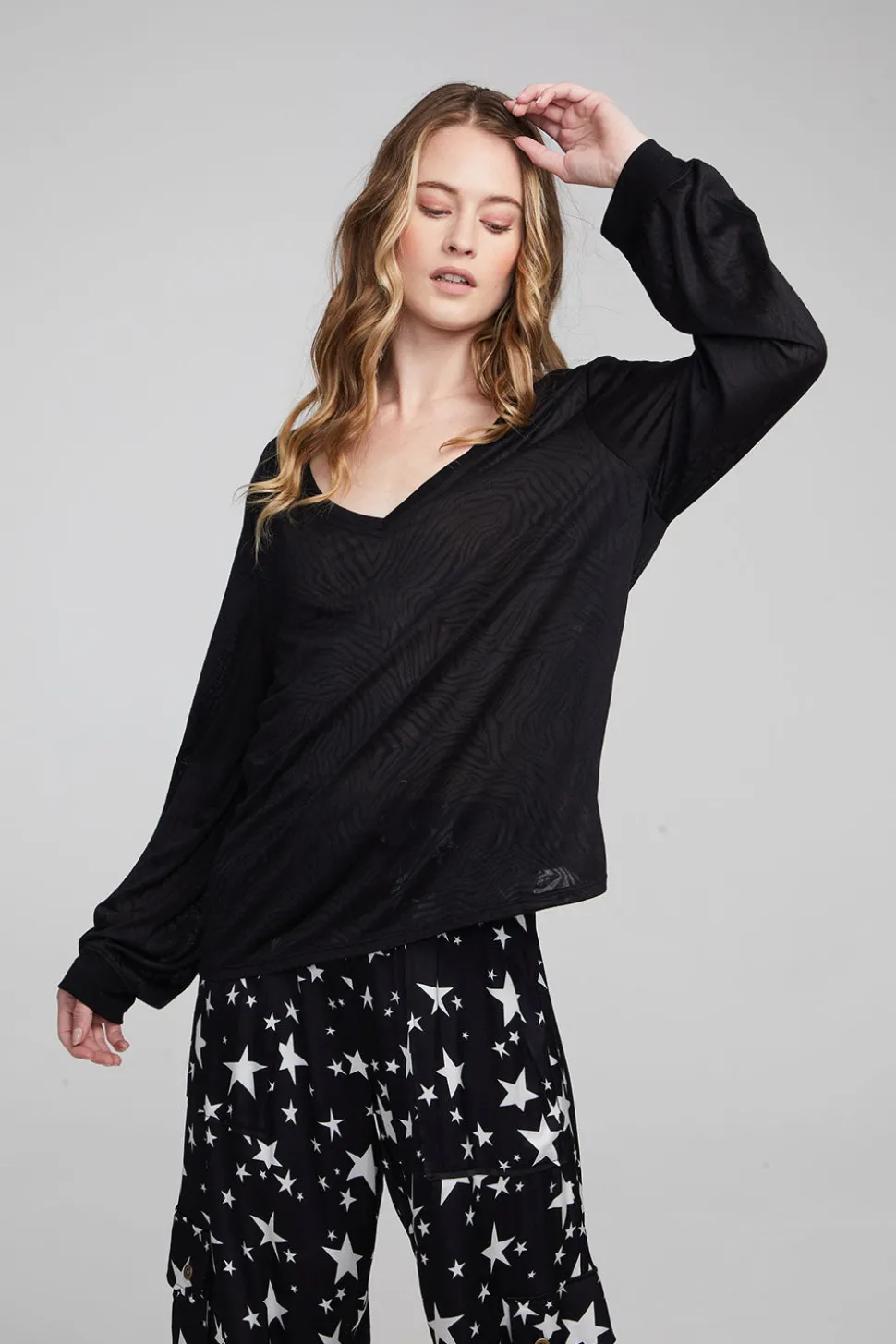 Chaser Brand Kara Shadow Black Long Sleeve Online
