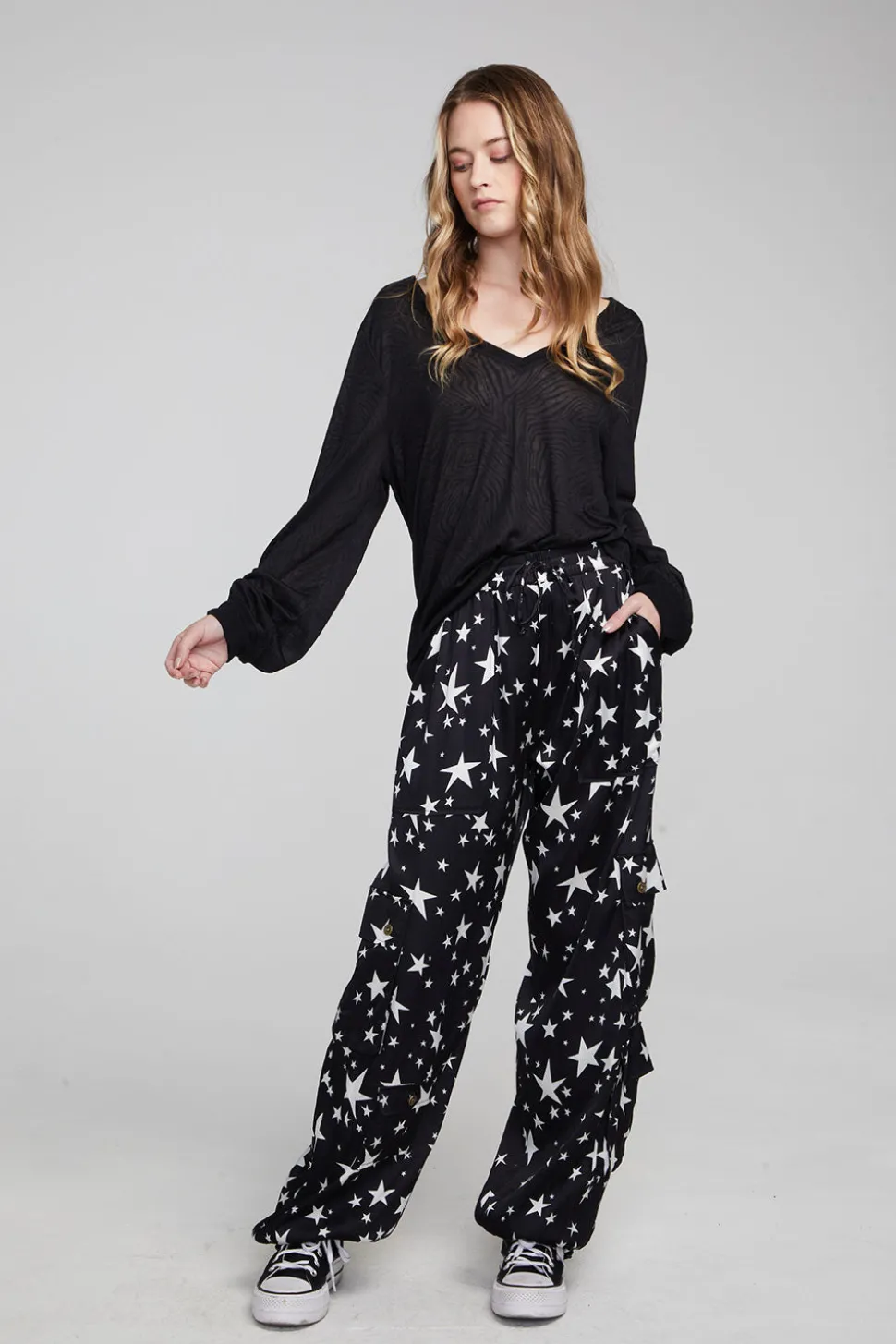 Chaser Brand Kara Shadow Black Long Sleeve Online