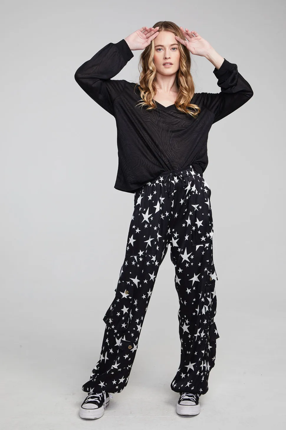Chaser Brand Kara Shadow Black Long Sleeve Online