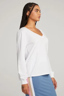 Chaser Brand Kara White Long Sleeve Flash Sale