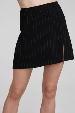 Chaser Brand Kiss Beverly Pinstripe Mini Skirt Store