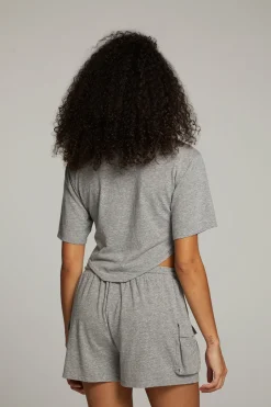 Chaser Brand Kylie Streaky Grey Tee Cheap