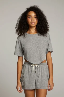 Chaser Brand Kylie Streaky Grey Tee Cheap