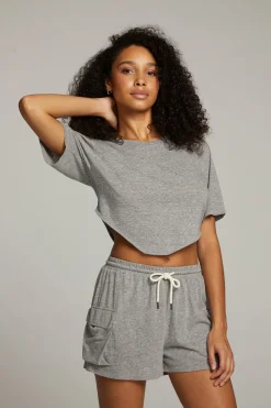 Chaser Brand Kylie Streaky Grey Tee Cheap