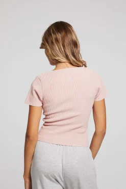 Chaser Brand Leah Peach Whip Tee Fashion