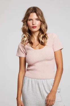 Chaser Brand Leah Peach Whip Tee Fashion