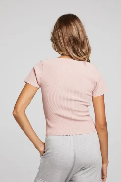Chaser Brand Leah Peach Whip Tee Fashion