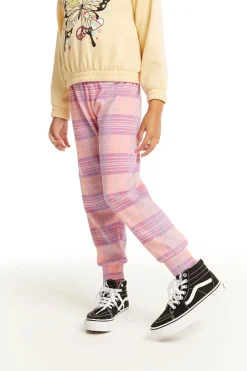 Chaser Brand Leila Cotton Candy Plaid Jogger Sale