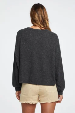 Chaser Brand Lesh Long Sleeve Tee - Black Onyx Discount
