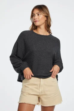 Chaser Brand Lesh Long Sleeve Tee - Black Onyx Discount