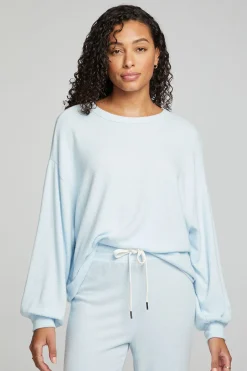 Chaser Brand Lesh Long Sleeve Tee - Tide Blue Sale