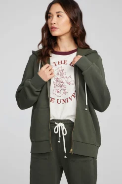 Chaser Brand Lex Forest Night Zip Up Hoodie Cheap