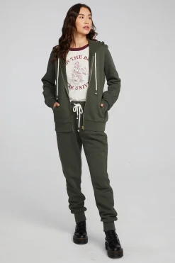 Chaser Brand Lex Forest Night Zip Up Hoodie Cheap