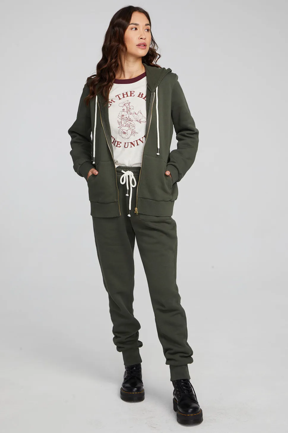 Chaser Brand Lex Forest Night Zip Up Hoodie Cheap