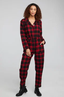 Chaser Brand Lexi Sunset Plaid Jumpsuit Store
