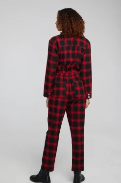 Chaser Brand Lexi Sunset Plaid Jumpsuit Store
