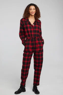 Chaser Brand Lexi Sunset Plaid Jumpsuit Store