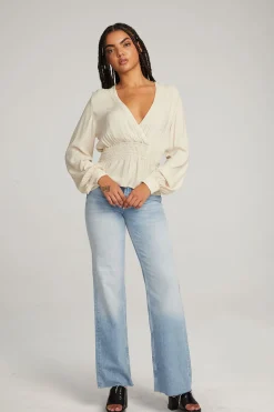 Chaser Brand Liberty Bark-White Blouse Hot