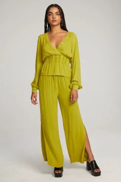 Chaser Brand Liberty Citron Blouse Hot