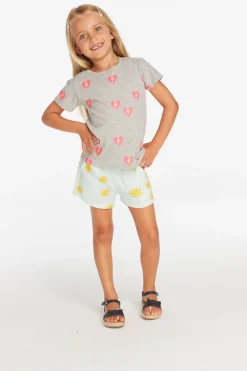 Chaser Brand Lightning Heart Girls Tee Shop