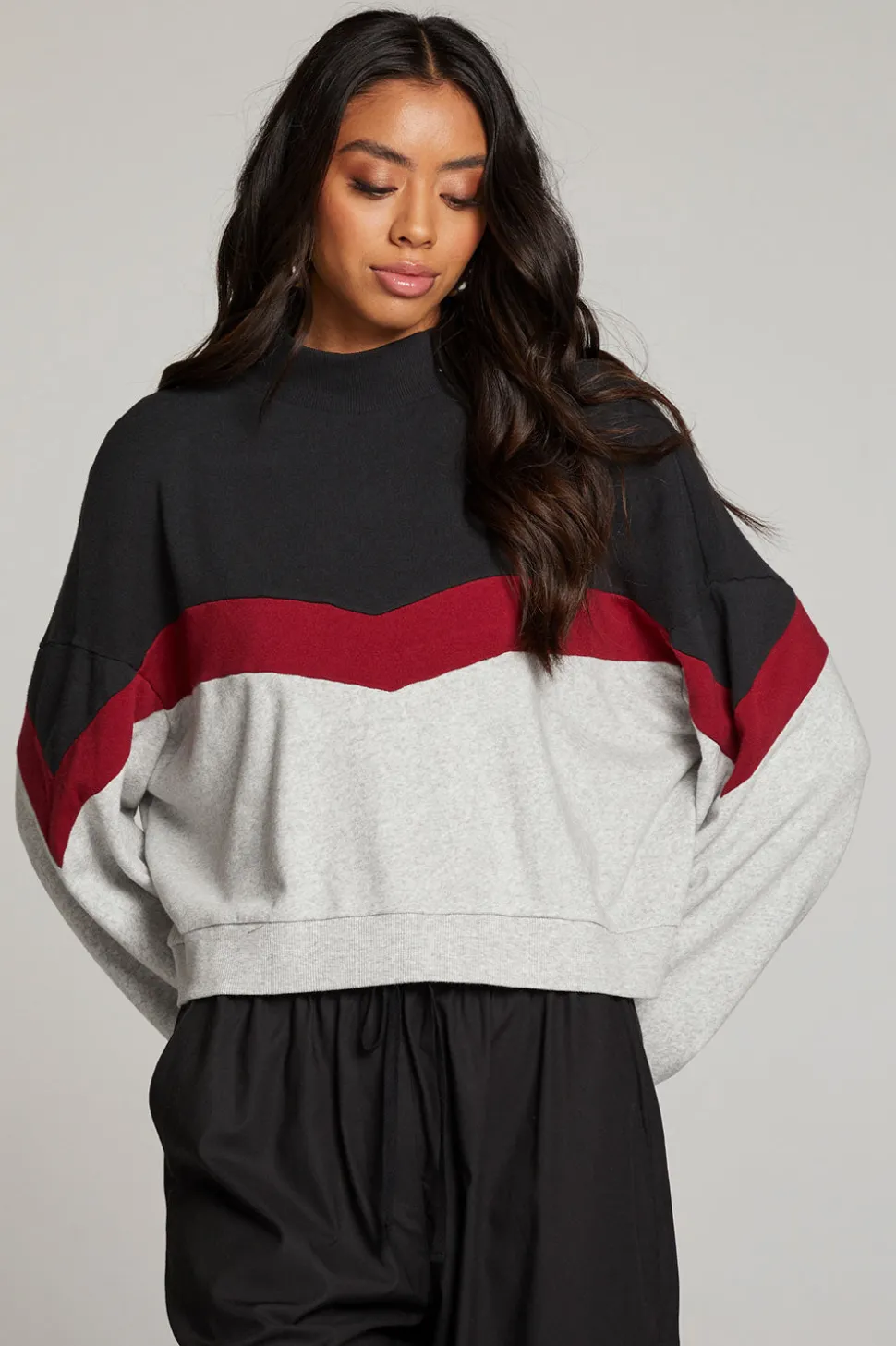 Chaser Brand Liz Fire Color Block Pullover Shop