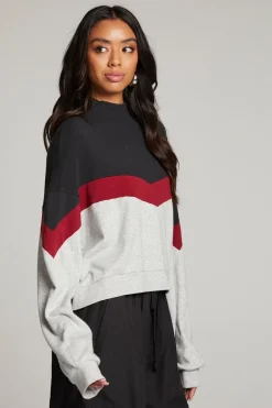 Chaser Brand Liz Fire Color Block Pullover Shop