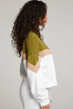 Chaser Brand Liz Sand Color Block Pullover Clearance