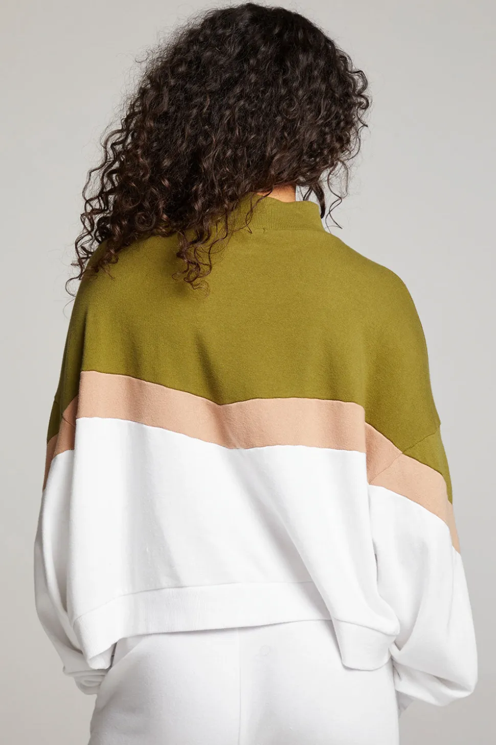 Chaser Brand Liz Sand Color Block Pullover Clearance
