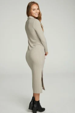 Chaser Brand Long Sleeve Button Down Collar Dress Store