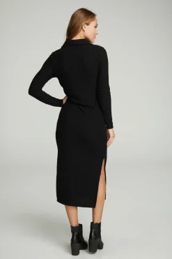 Chaser Brand Long Sleeve Button Down Collar Dress Discount