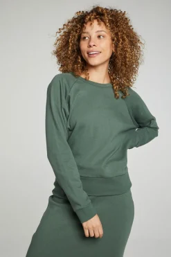 Chaser Brand Long Sleeve Crew Neck Raglan Pullover Hot