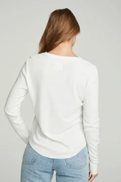 Chaser Brand Long Sleeve Crew Neck Shirttail Tee Shop