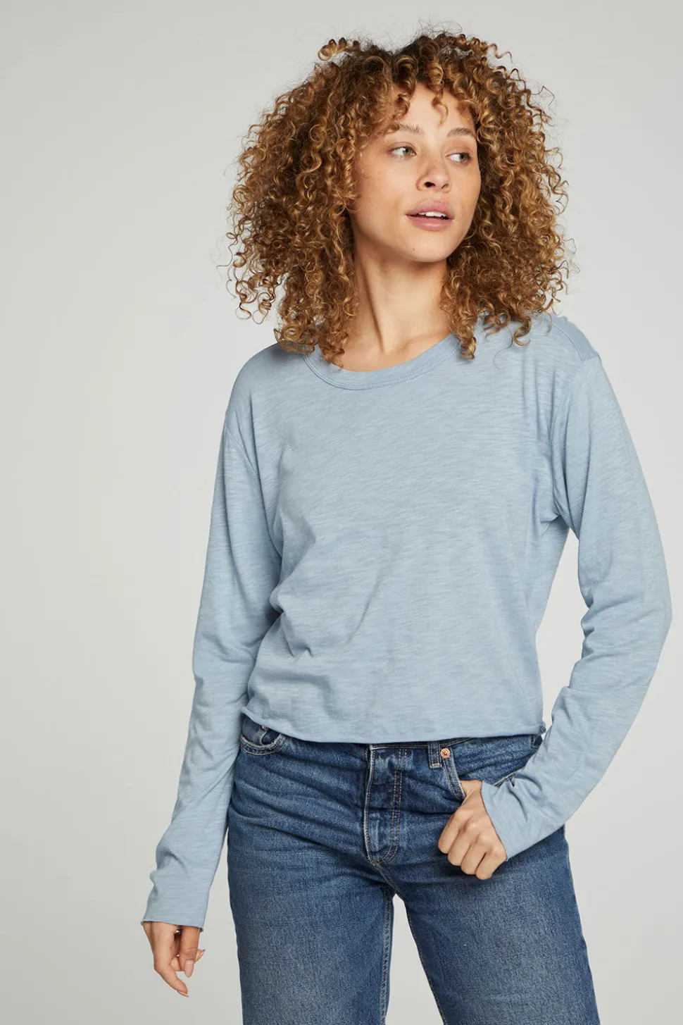 Chaser Brand Long Sleeve Cropped Tee Best