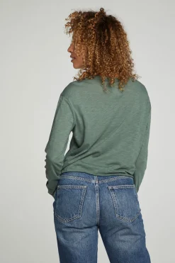 Chaser Brand Long Sleeve Cropped Tee Hot